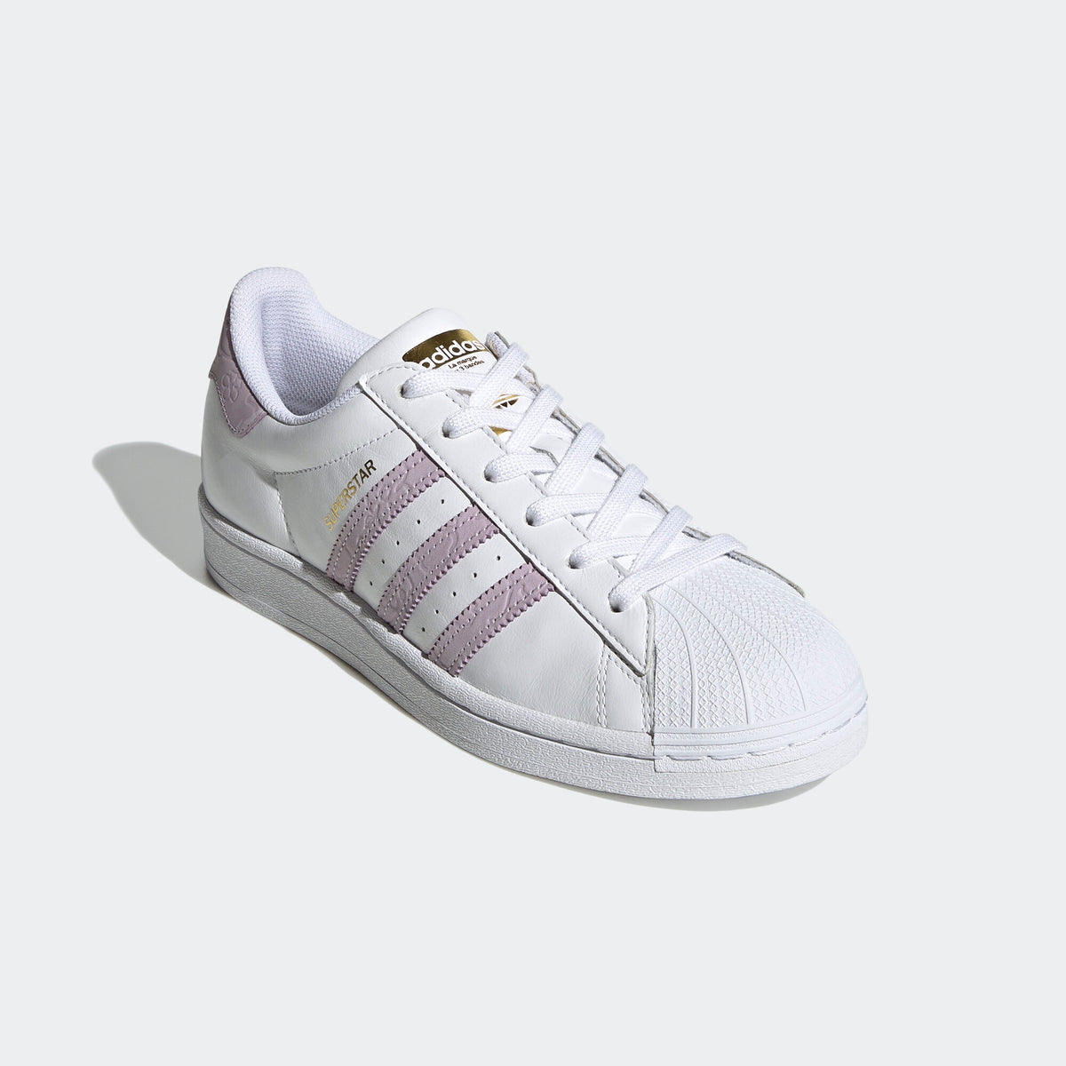 Adidas Superstar Sneakers - White / Purple / Gold - view 5