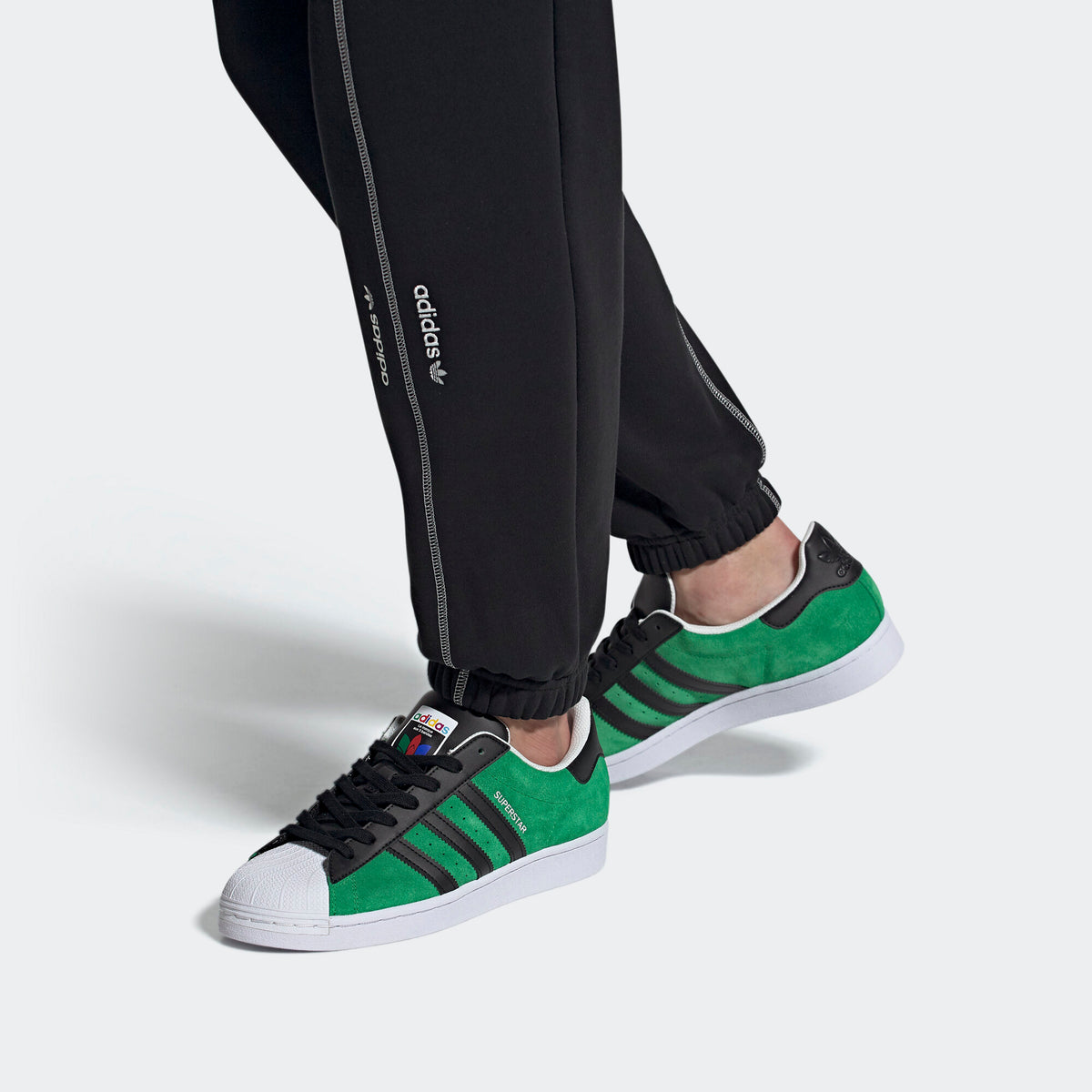 Adidas Superstar Sneakers - Green / Core Black / Yellow - view 2