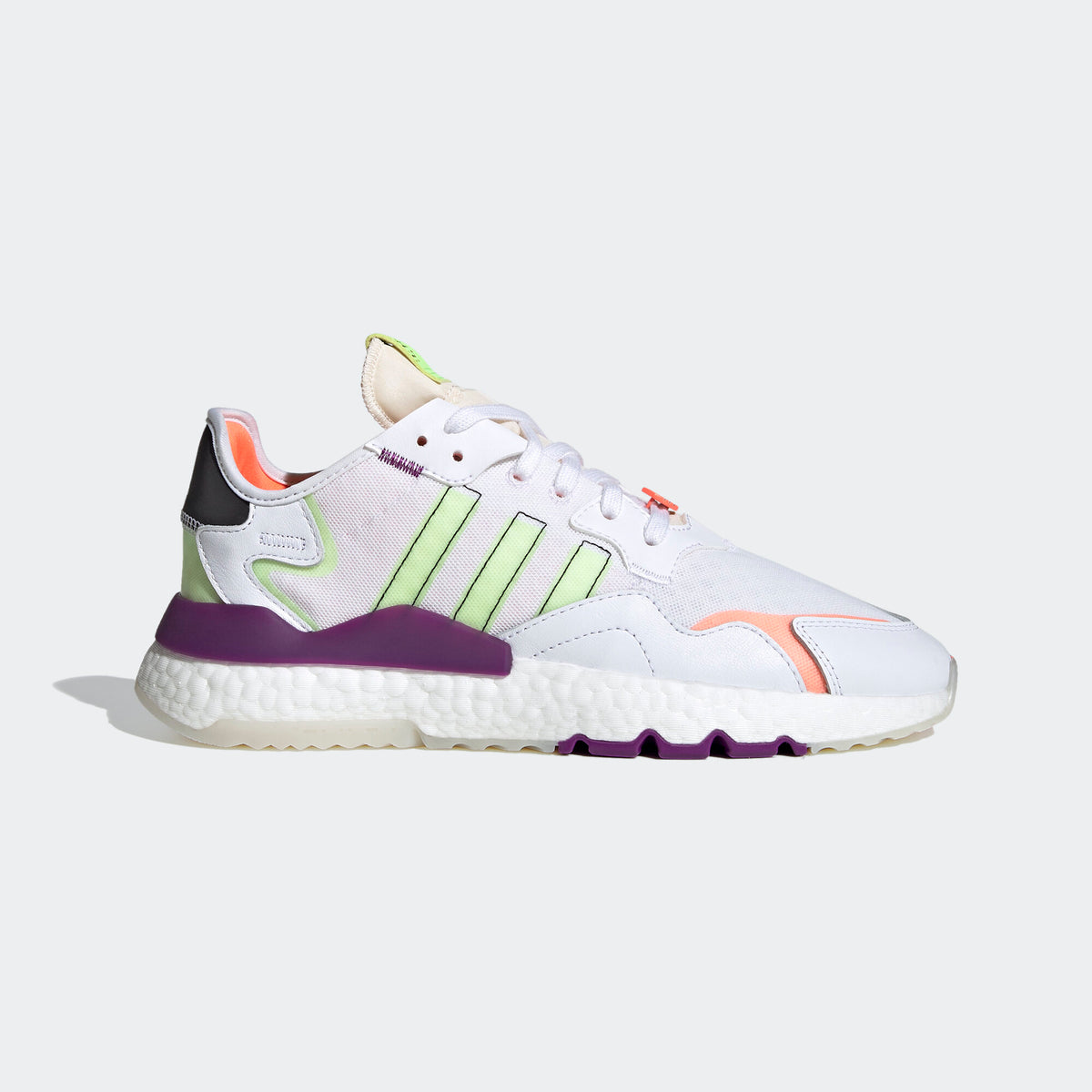 Adidas Nite Jogger Sneakers - Crystal White / Glory Green / Glory Purple / Core Black - view 1