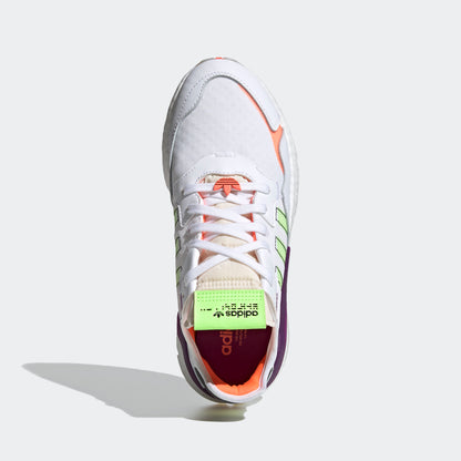Adidas Nite Jogger Sneakers - Crystal White / Glory Green / Glory Purple / Core Black - view 3