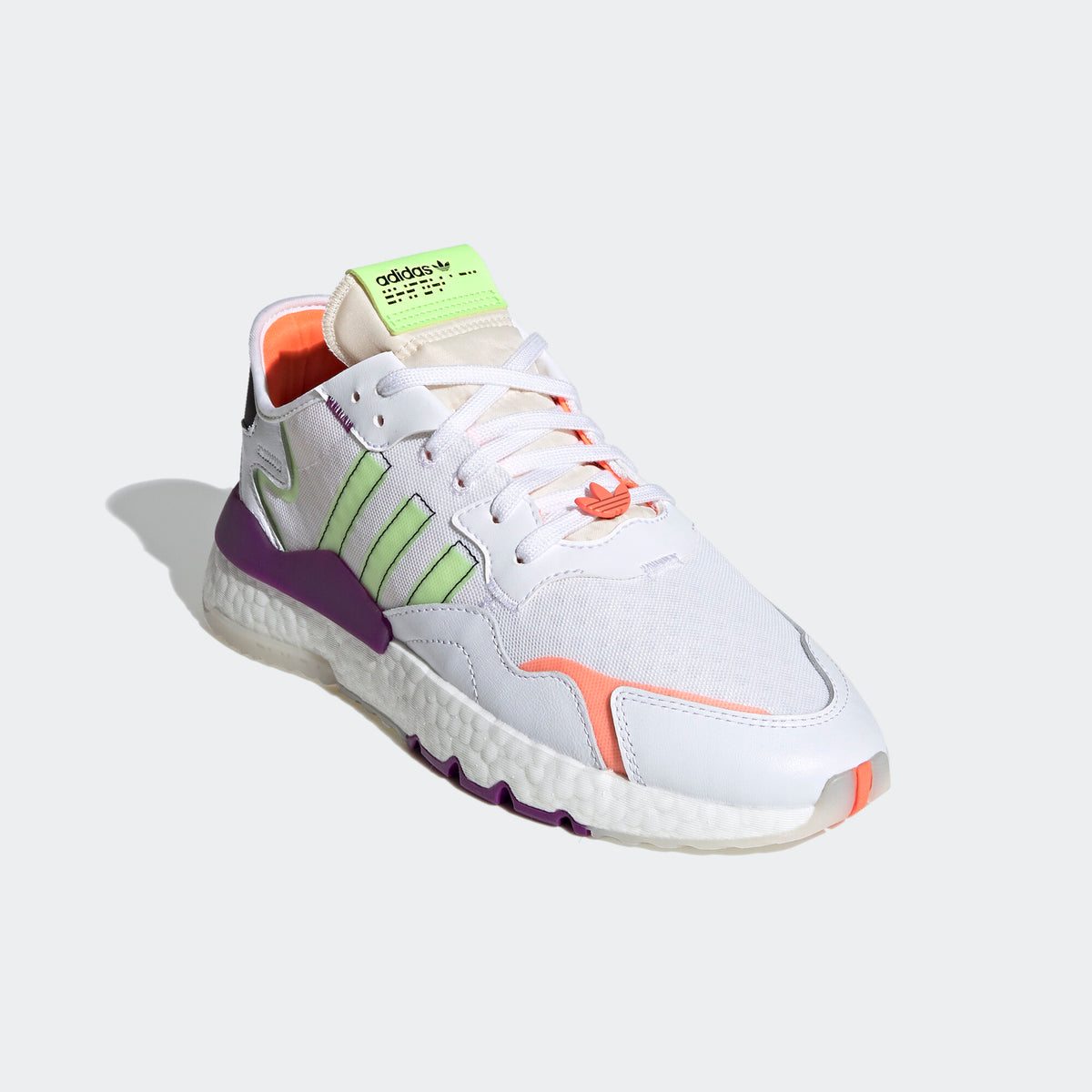 Adidas Nite Jogger Sneakers - Crystal White / Glory Green / Glory Purple / Core Black - view 5