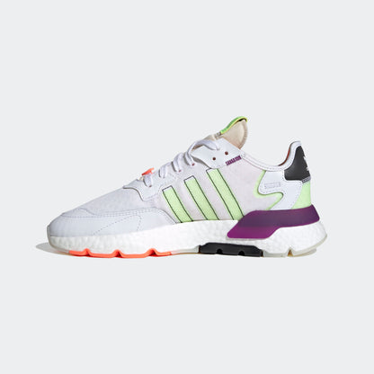 Adidas Nite Jogger Sneakers - Crystal White / Glory Green / Glory Purple / Core Black - view 7