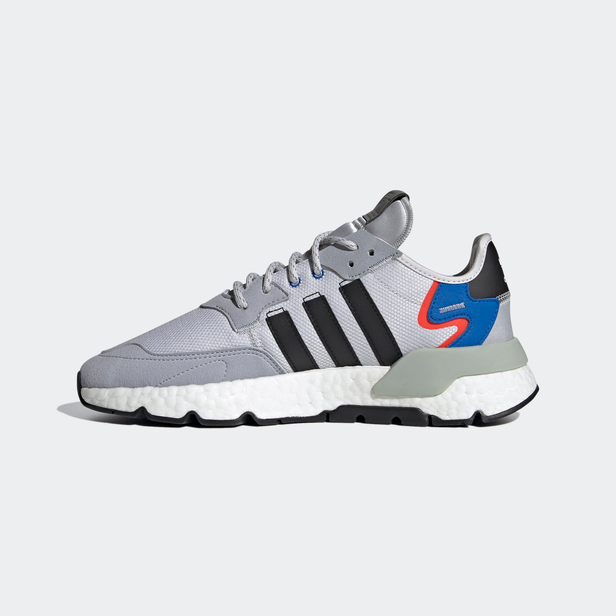Adidas Nite Jogger Sneakers - Grey White / Light Grey / Black / Blue / Orange - view 6