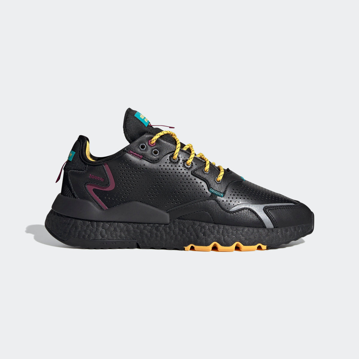 Adidas Nite Jogger Sneakers - Black / Reflective Silver / Blue - view 1