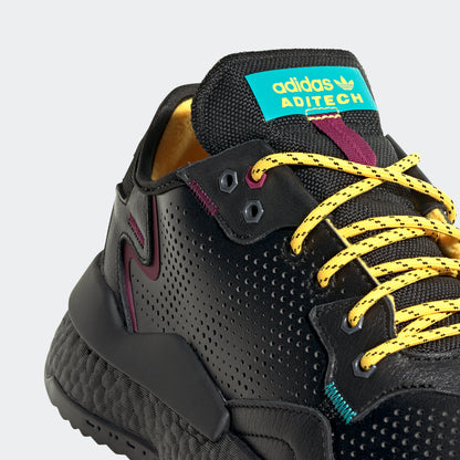Adidas Nite Jogger Sneakers - Black / Reflective Silver / Blue - view 8