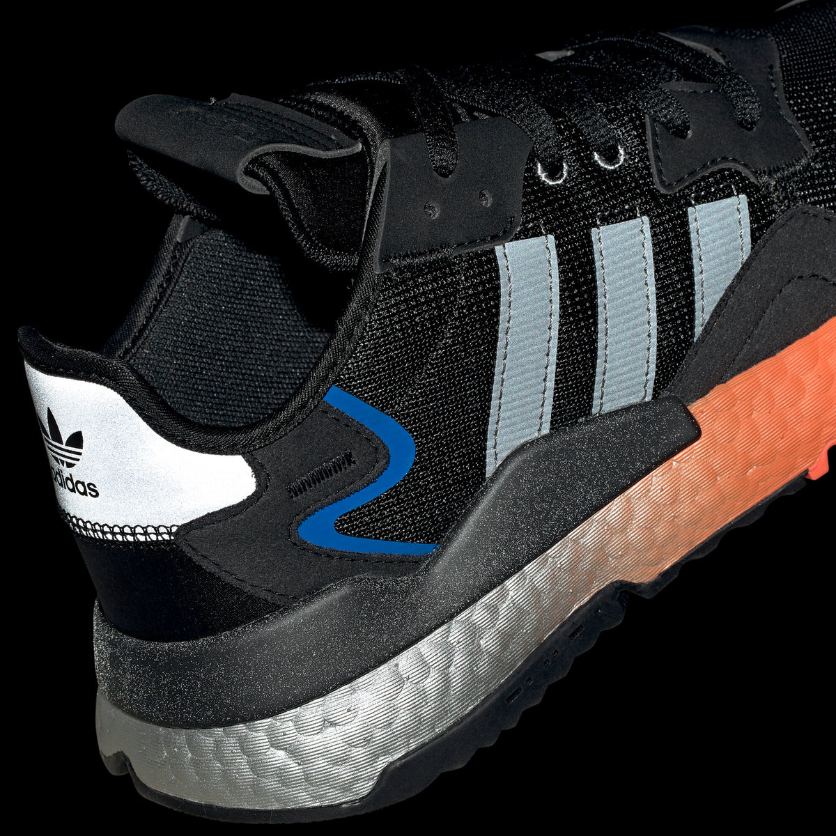 Adidas Nite Jogger Sneakers - Black / Silver / Grey / Blue - view 8