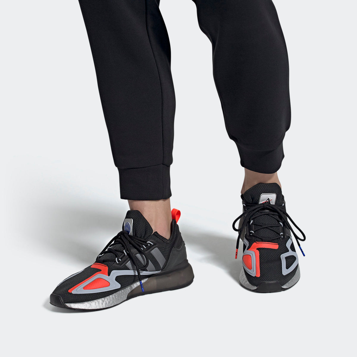 Adidas ZX 2K BOOST Sneakers - Black / Grey / Blue / Red - view 2