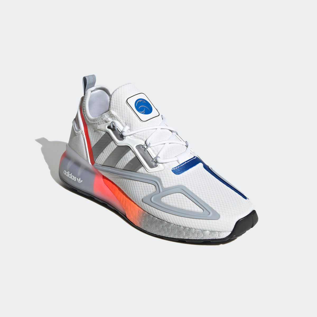 Adidas ZX 2K BOOST Sneakers - White / Silver / Red / Blue - view 4