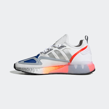 Adidas ZX 2K BOOST Sneakers - White / Silver / Red / Blue - view 6