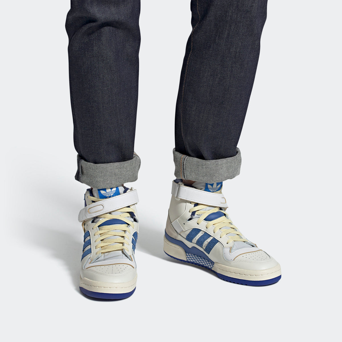 Adidas OG Forum 84 Sneakers - Off White / Crystal White / Blue - view 2