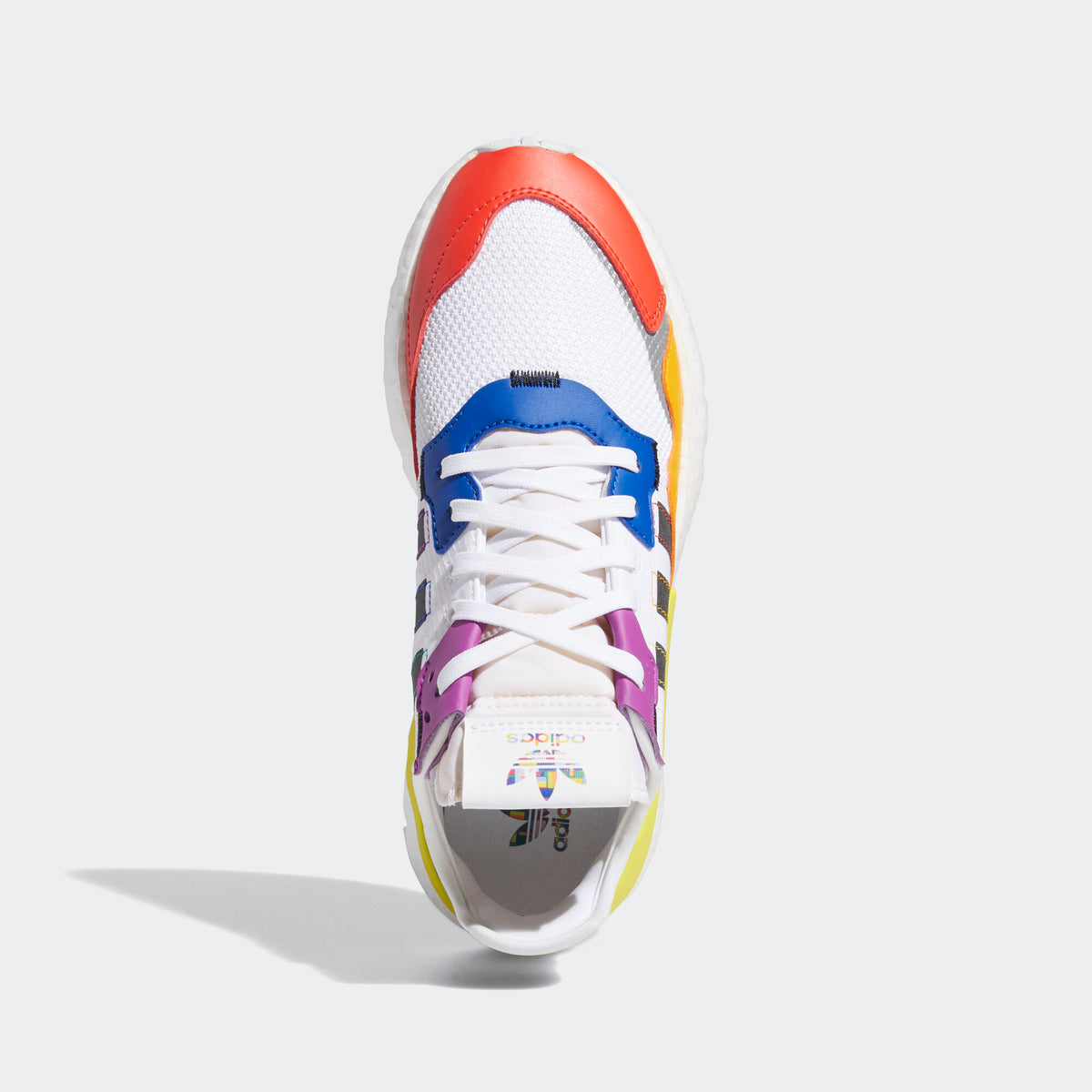 Adidas Nite Jogger Pride Sneakers - White / Core Black / Green / Blue / Purple / Orange Red / Orange Yellow / Yellow / Silver - view 3