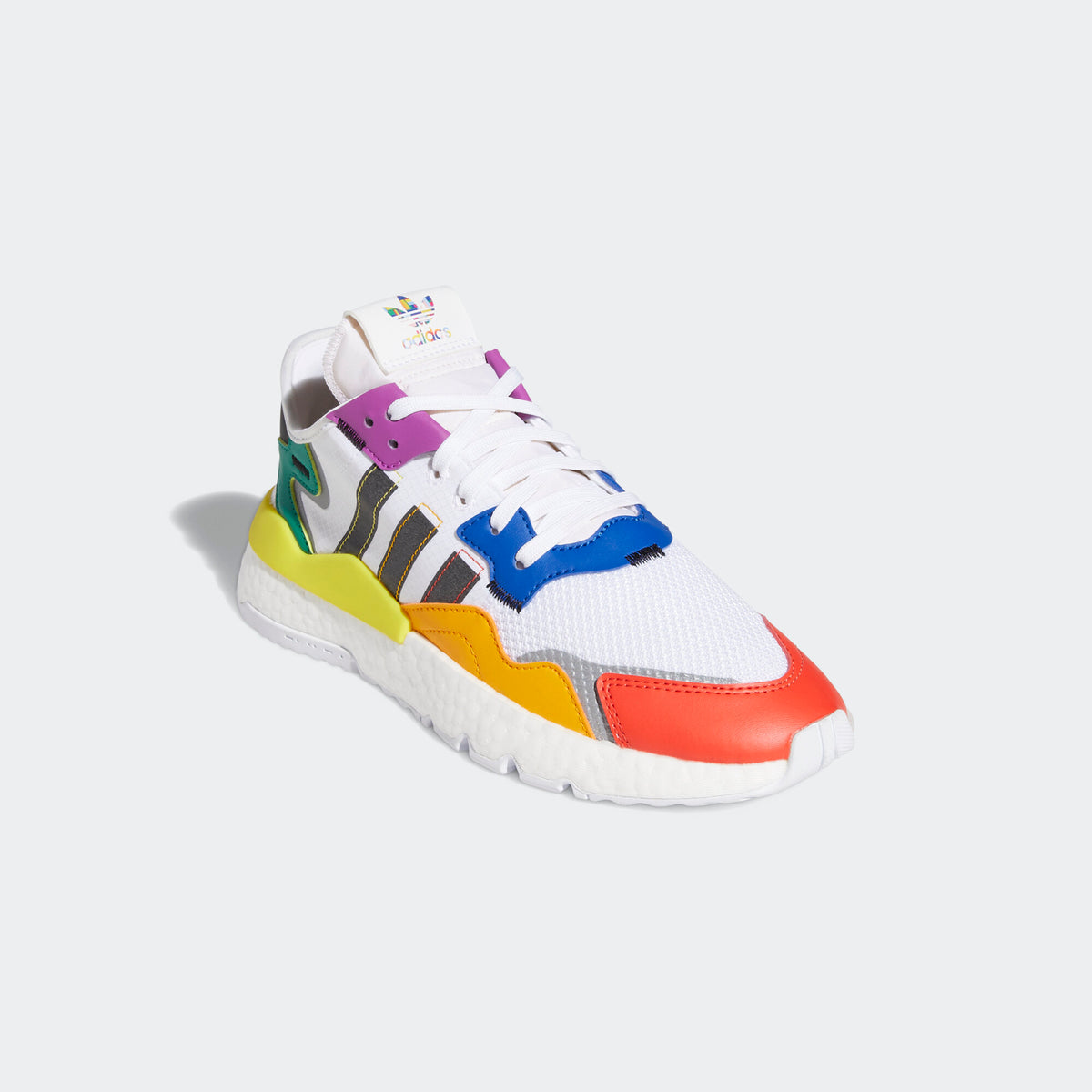 Adidas Nite Jogger Pride Sneakers - White / Core Black / Green / Blue / Purple / Orange Red / Orange Yellow / Yellow / Silver - view 5