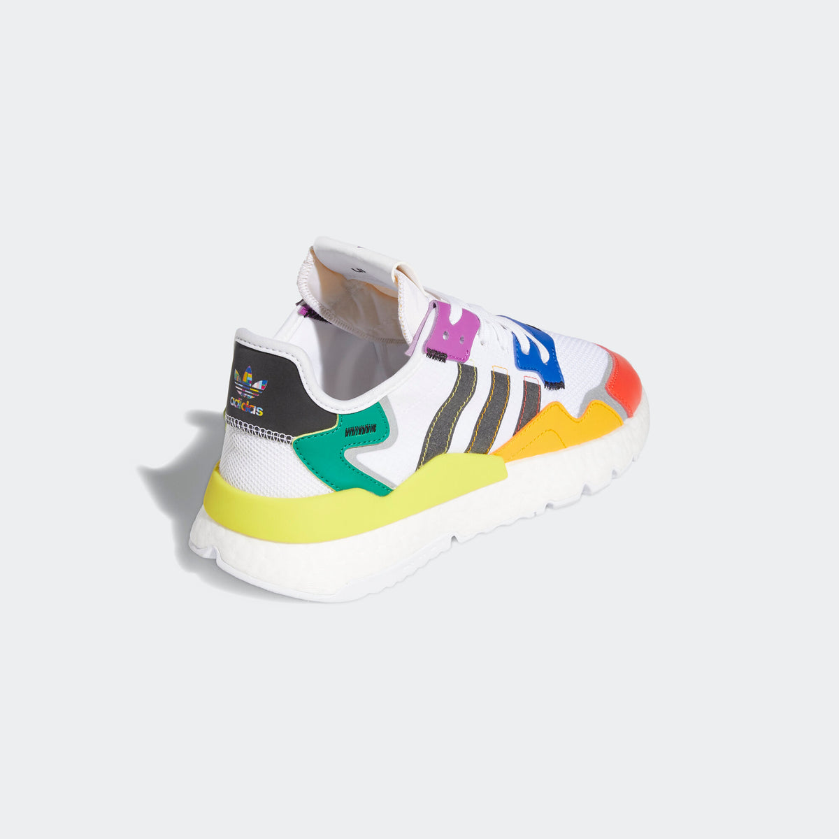 Adidas Nite Jogger Pride Sneakers - White / Core Black / Green / Blue / Purple / Orange Red / Orange Yellow / Yellow / Silver - view 6