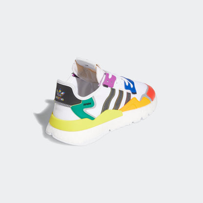 Adidas Nite Jogger Pride Sneakers - White / Core Black / Green / Blue / Purple / Orange Red / Orange Yellow / Yellow / Silver - view 6
