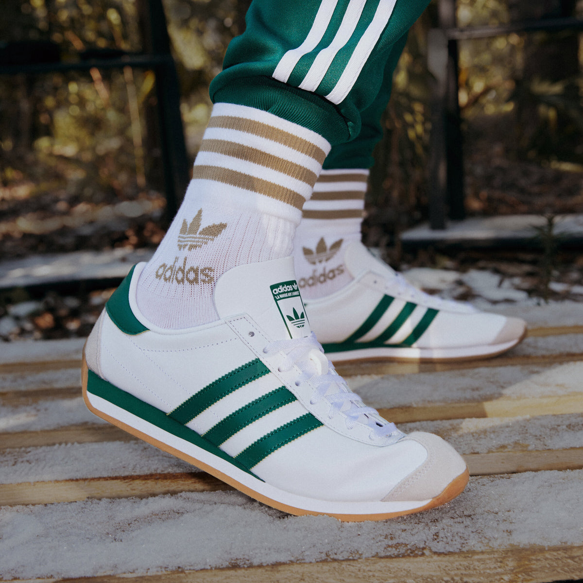 Adidas Country OG Sneakers - White / Green / Grey - view 2