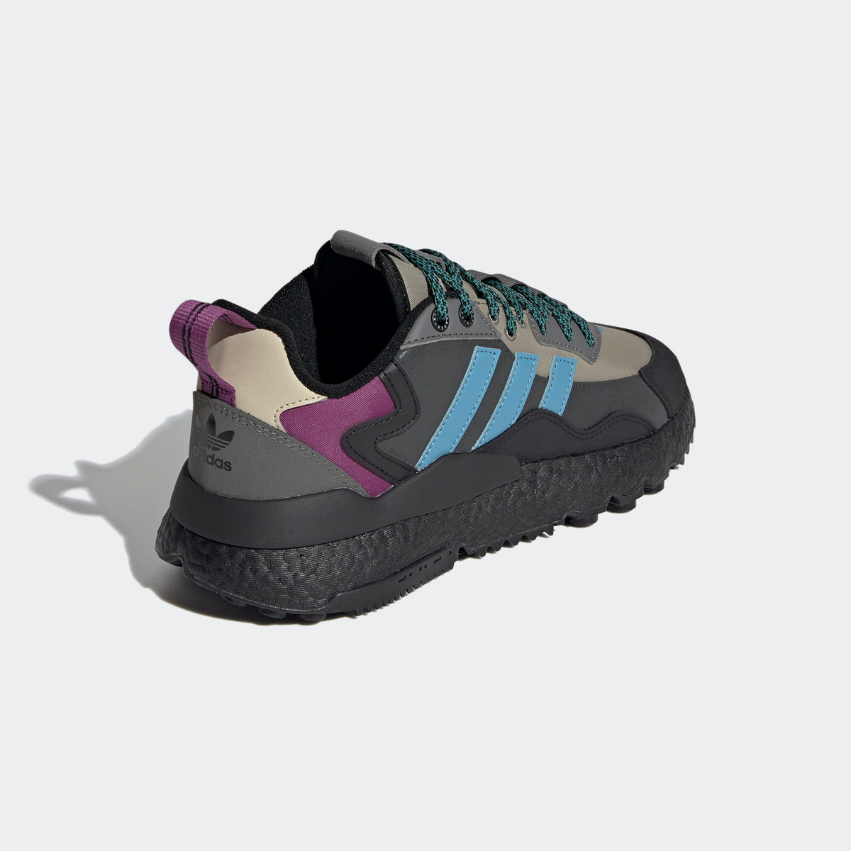 Adidas Nite Jogger Winterized Sneakers - Black / Dark Beige / Dark Grey / Purple / Blue - view 5