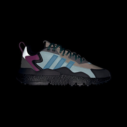 Adidas Nite Jogger Winterized Sneakers - Black / Dark Beige / Dark Grey / Purple / Blue - view 7