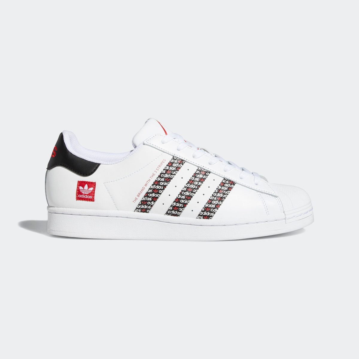 Adidas Superstar Sneakers - White / Core Black / Better Scarlet - view 1