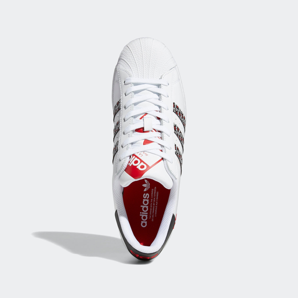 Adidas Superstar Sneakers - White / Core Black / Better Scarlet - view 3