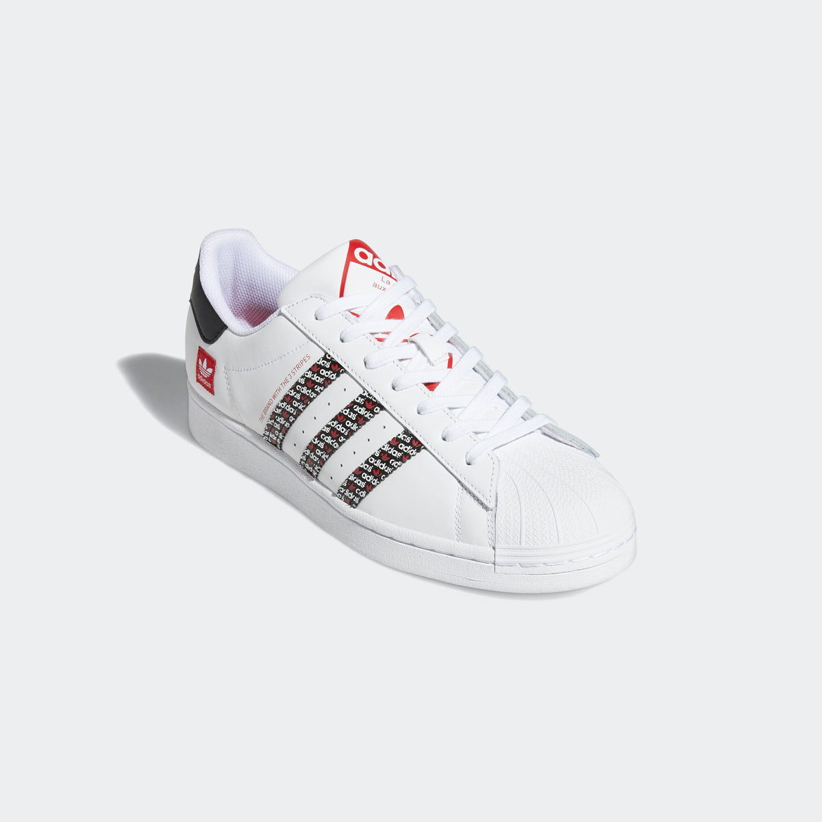 Adidas Superstar Sneakers - White / Core Black / Better Scarlet - view 5