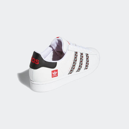 Adidas Superstar Sneakers - White / Core Black / Better Scarlet - view 6