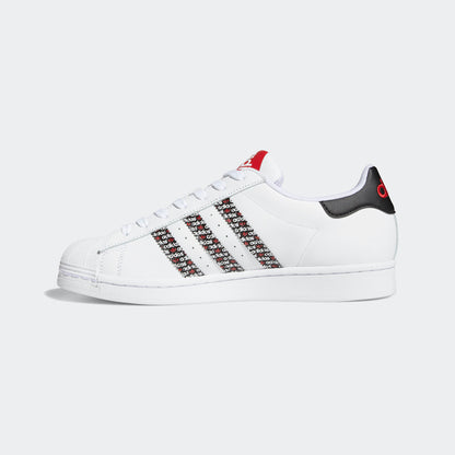 Adidas Superstar Sneakers - White / Core Black / Better Scarlet - view 7