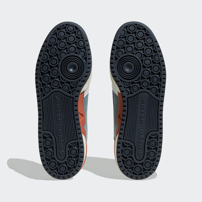 Adidas Forum Exhibit LOW Sneakers - White / Black / Haze Blue / Beige / Orange / Denim Blue - view 4