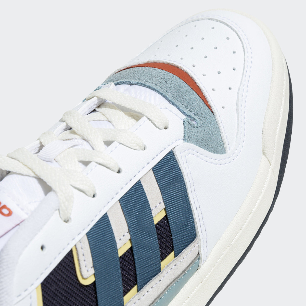 Adidas Forum Exhibit LOW Sneakers - White / Black / Haze Blue / Beige / Orange / Denim Blue - view 7