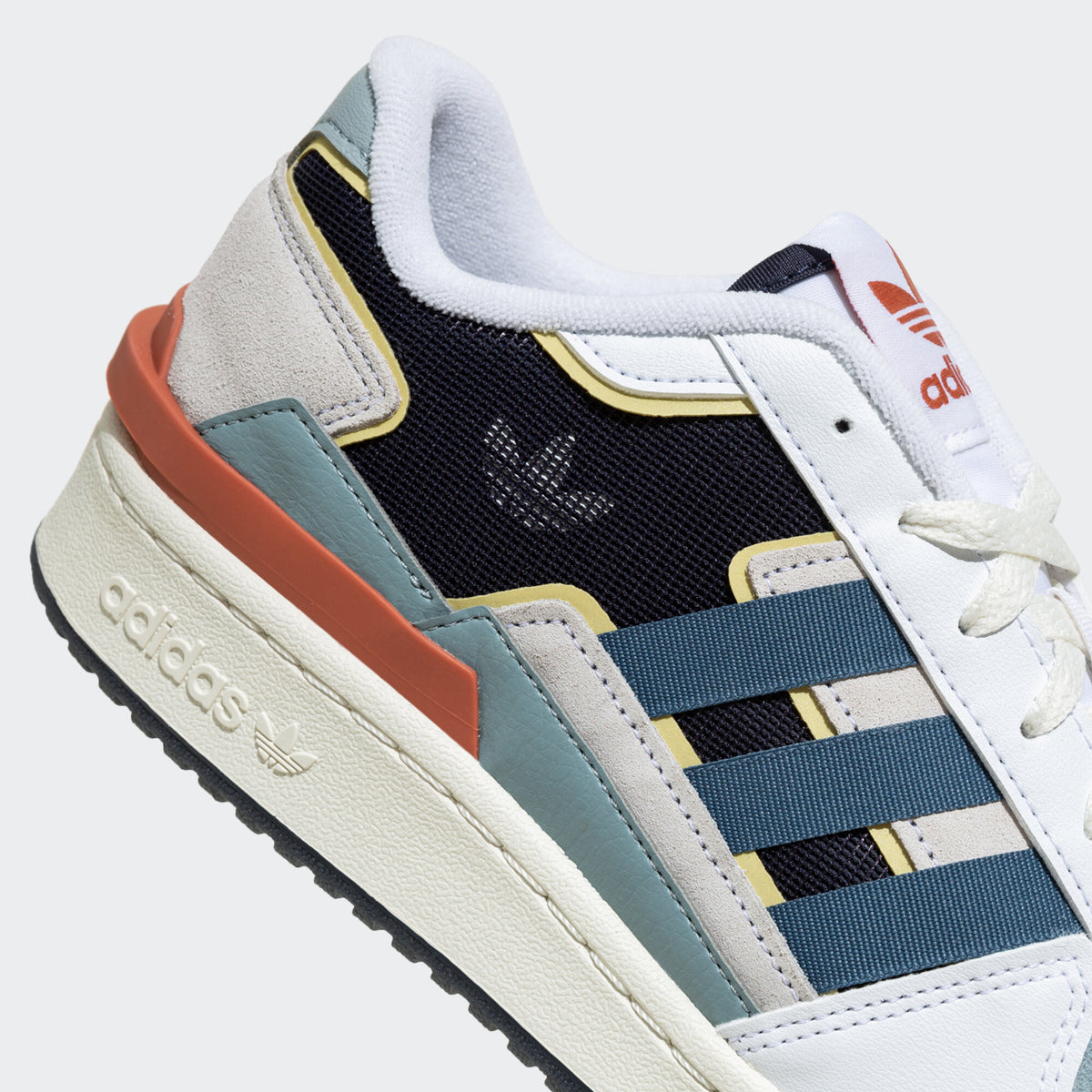 Adidas Forum Exhibit LOW Sneakers - White / Black / Haze Blue / Beige / Orange / Denim Blue - view 8