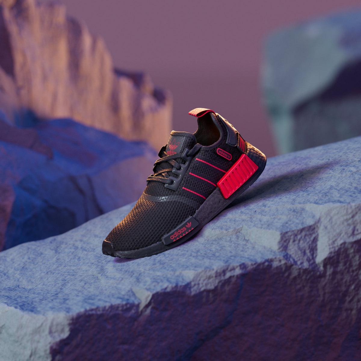 Adidas NMD_R1 Sneakers - Black / Red - view 2