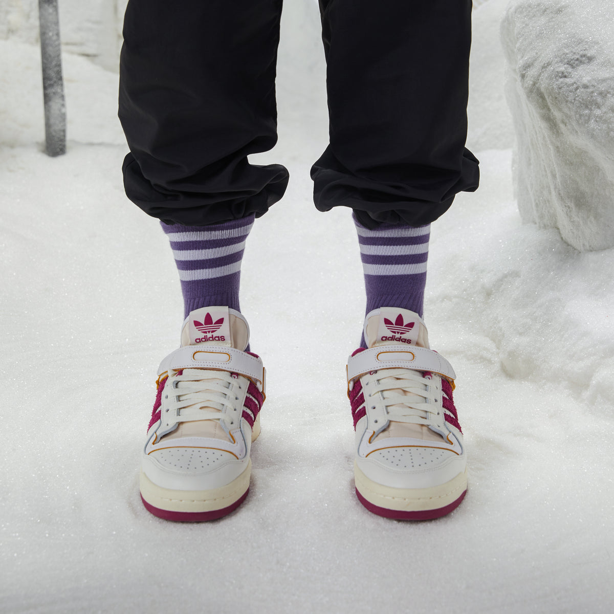 Adidas Forum 84 LOW Sneakers - White / Purple - view 3