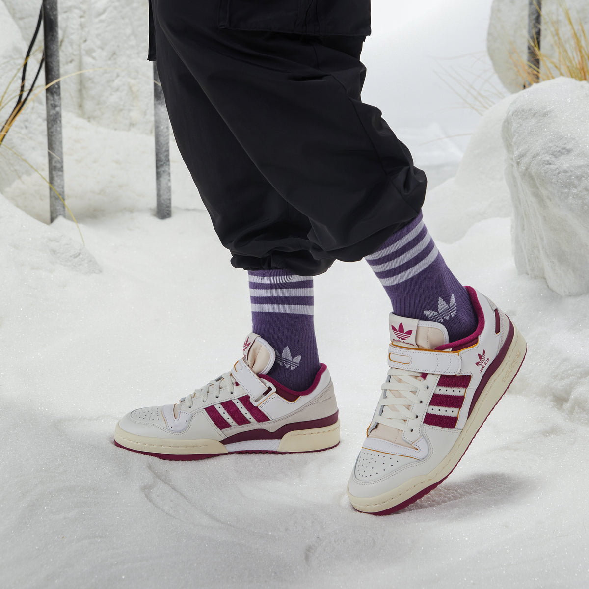 Adidas Forum 84 LOW Sneakers - White / Purple - view 2