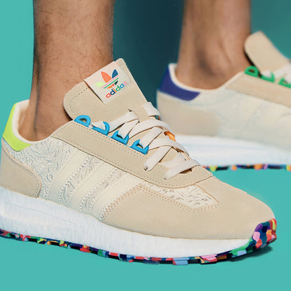 Adidas Retropy E5 Pride Sneakers - Dark Beige / White / Fluo Yellow - view 1