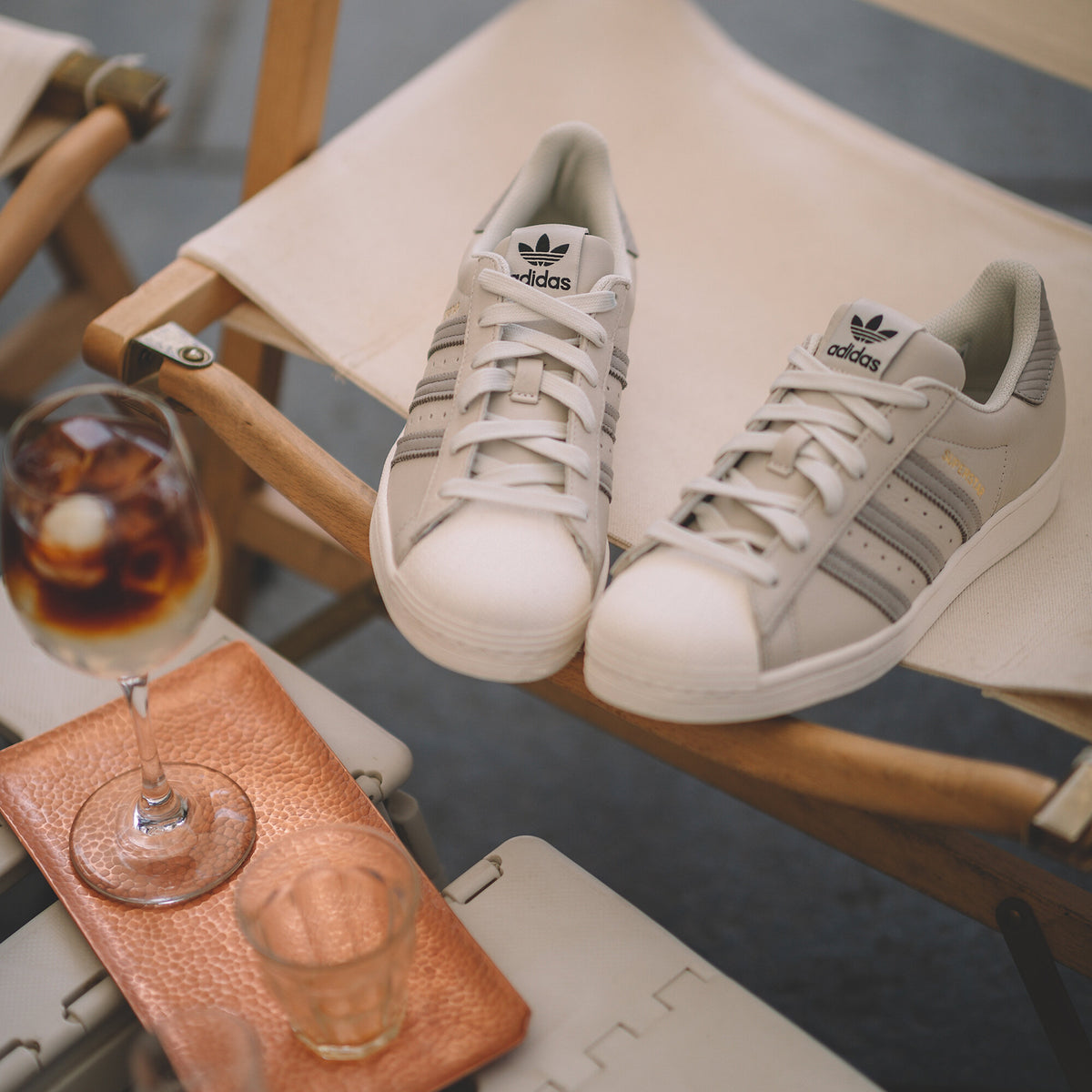 Adidas Superstar Sneakers - Light Grey / Dark Grey / White - view 1