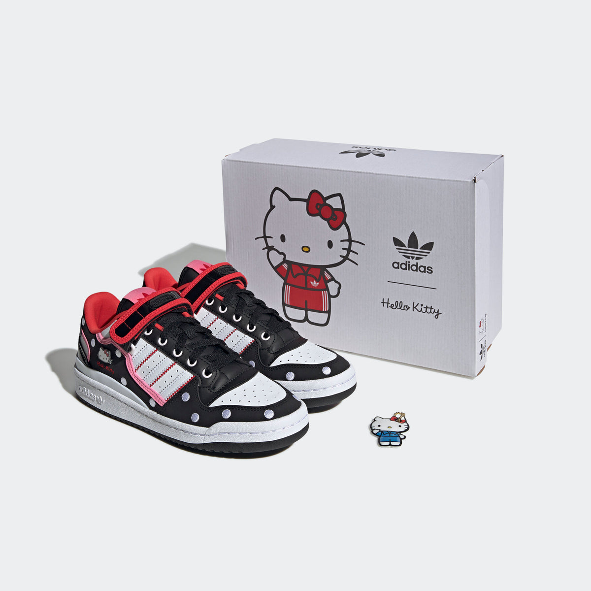 Adidas Forum LOW Sneakers - White / Black / Pink / Red - view 2
