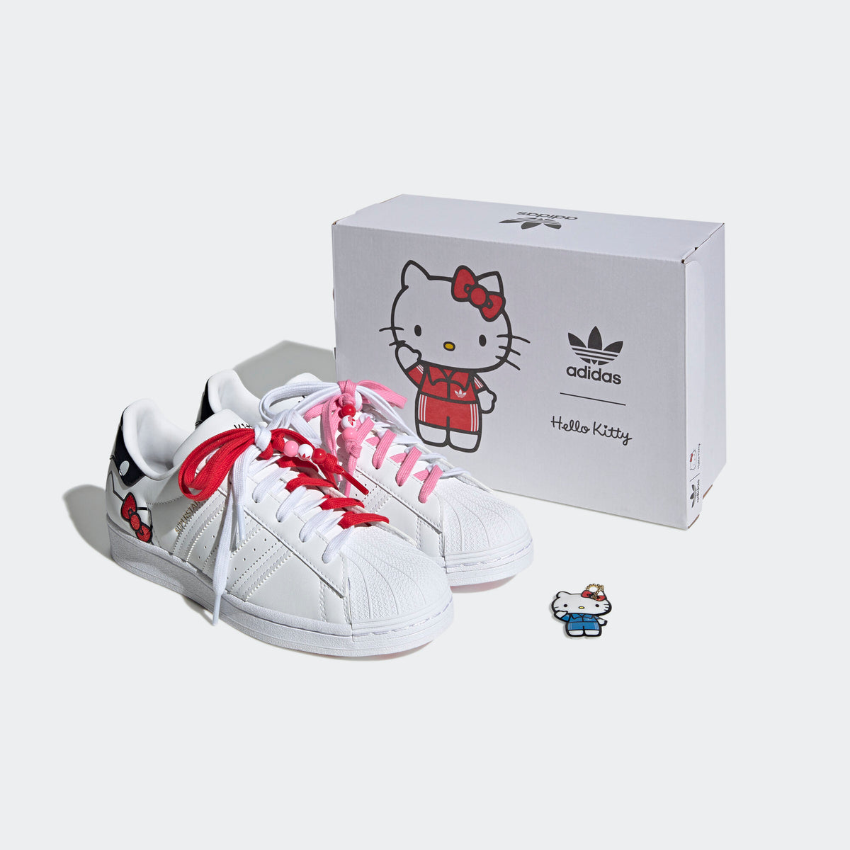 Adidas Superstar Sneakers - White / Black / Red / Blue - view 2