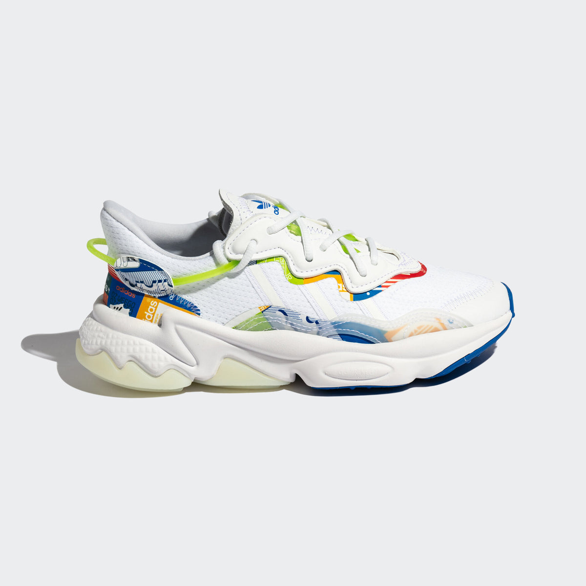 Adidas Ozweego Sneakers - White / Dark Blue / Dark Green / Red / Orange - view 1