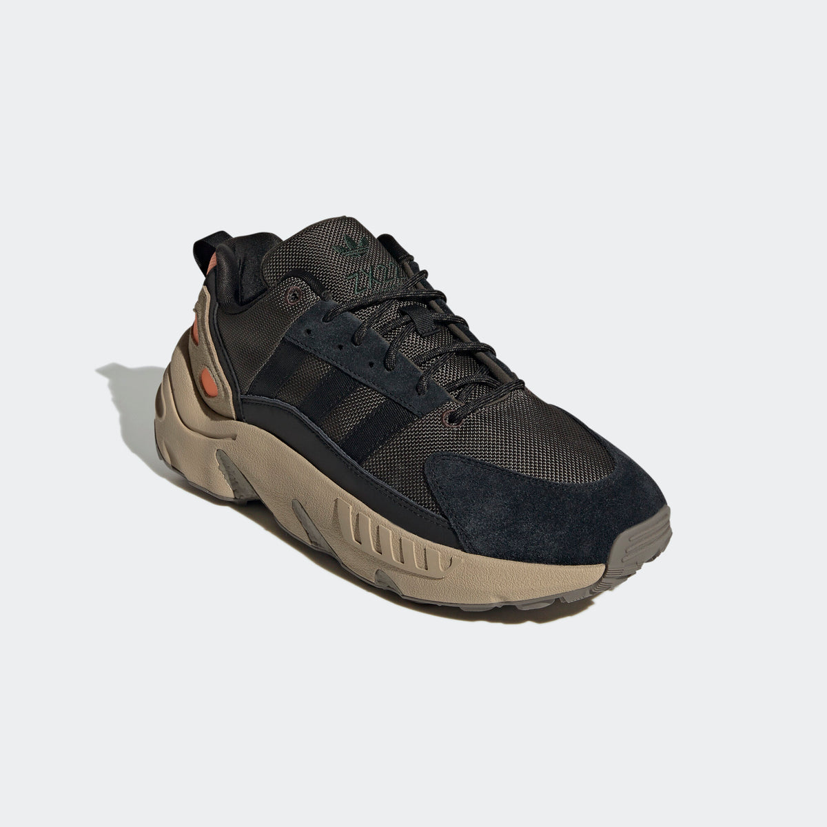 Adidas ZX 22 BOOST Sneakers - Dark Green / Black / Brown / Orange - view 8
