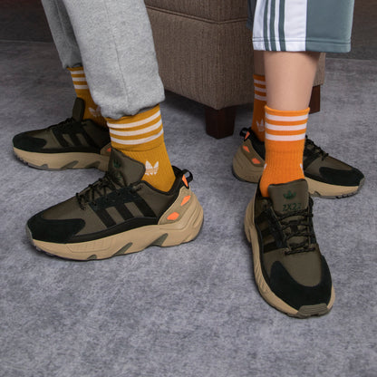 Adidas ZX 22 BOOST Sneakers - Dark Green / Black / Brown / Orange - view 1