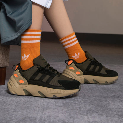 Adidas ZX 22 BOOST Sneakers - Dark Green / Black / Brown / Orange - view 2
