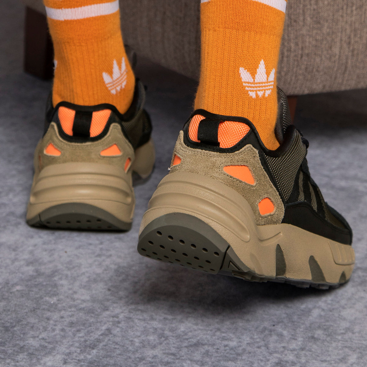 Adidas ZX 22 BOOST Sneakers - Dark Green / Black / Brown / Orange - view 3