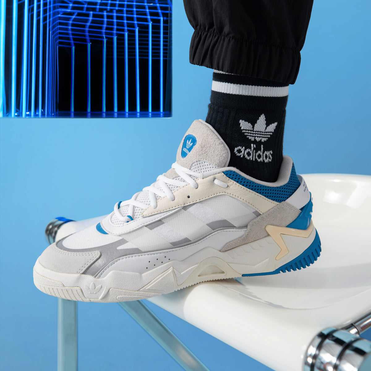 Adidas Niteball 2.0 Sneakers - White / Beige / Blue / Grey - view 2