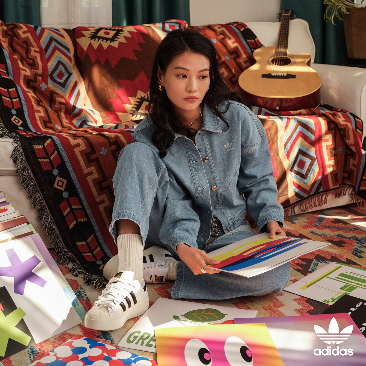 Adidas Superstar Bonega Sneakers - White / Black - view 2