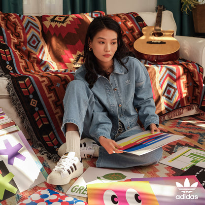 Adidas Superstar Bonega Sneakers - White / Black - view 2