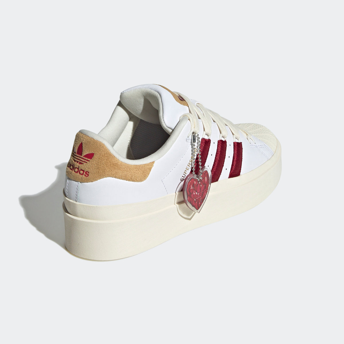 Adidas Superstar Bonega Sneakers - White / Dark Red / Light Brown - view 7