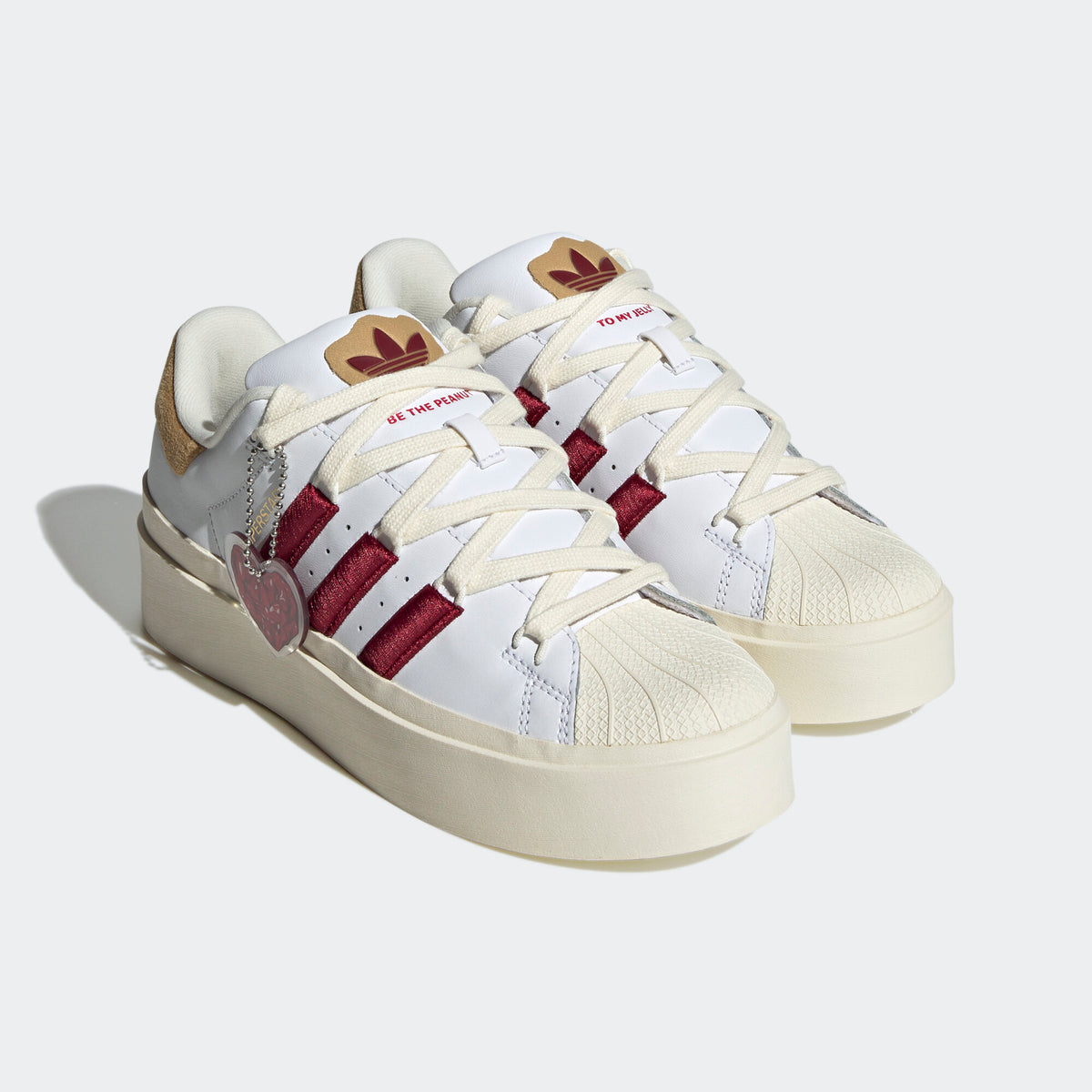 Adidas Superstar Bonega Sneakers - White / Dark Red / Light Brown - view 2