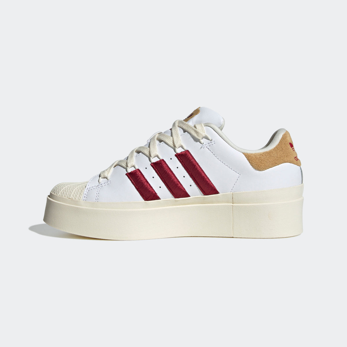 Adidas Superstar Bonega Sneakers - White / Dark Red / Light Brown - view 3