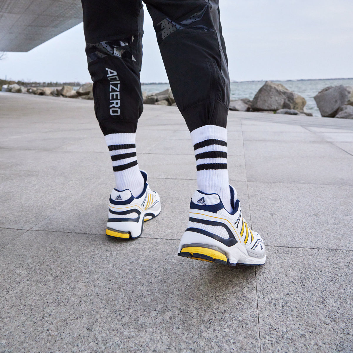 Adidas Spiritain 2000 Sneakers - White / Dark Navy / Yellow - view 2