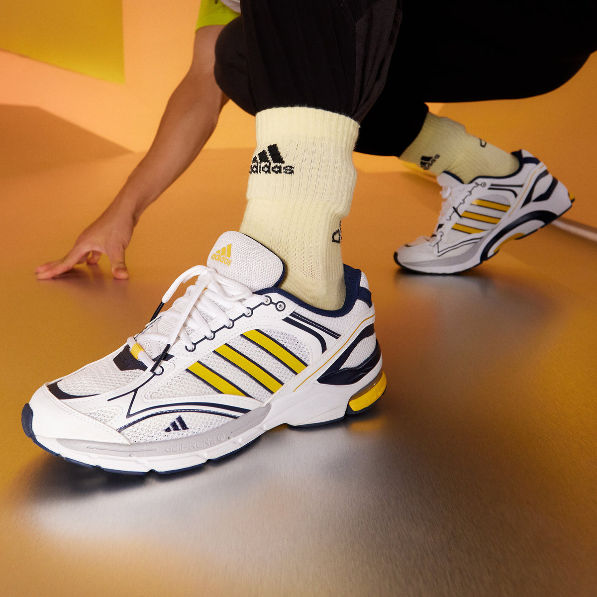 Adidas Spiritain 2000 Sneakers - White / Dark Navy / Yellow - view 5