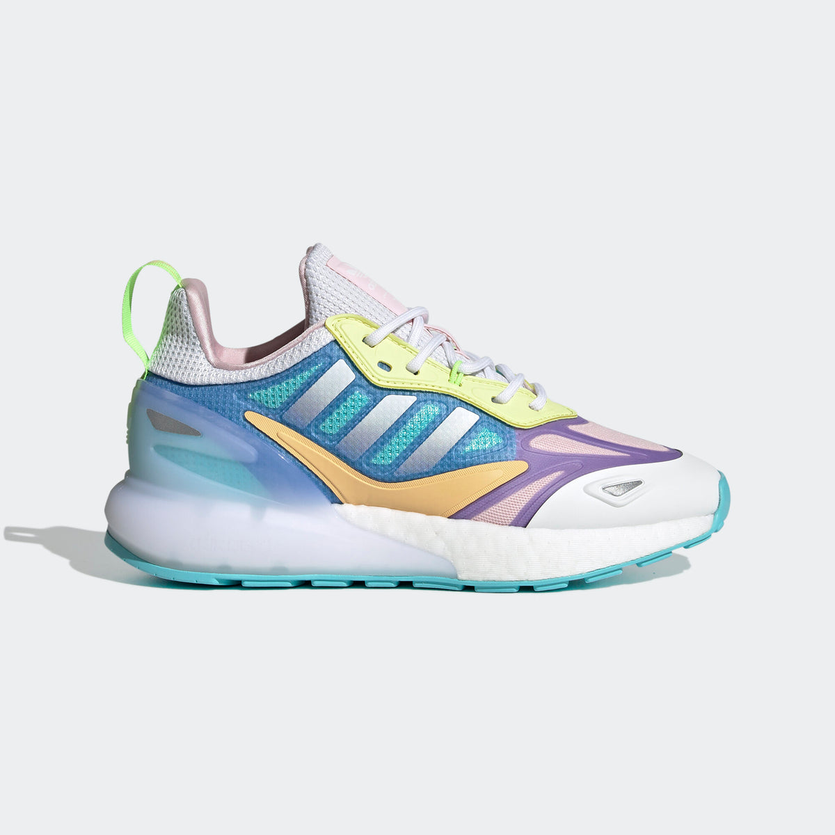 Adidas ZX 2K BOOST 2.0 Sneakers - Purple / White / Blue / Fluo Yellow - view 1